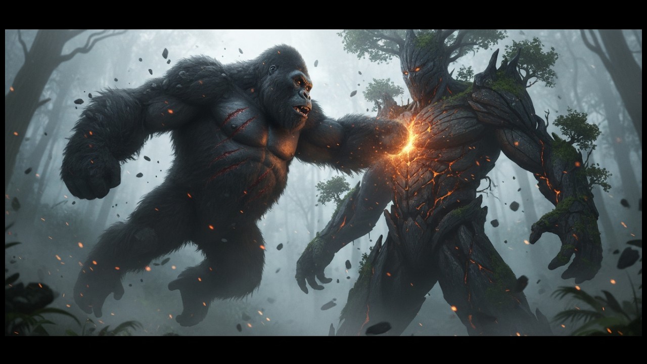King Kong's Greatest Challenge: Fighting the Giant Tree Titan