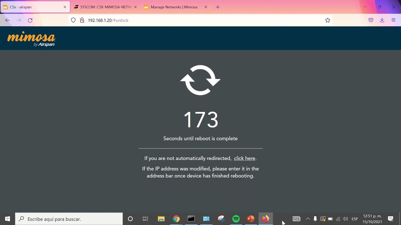 Enlace PTP C5x y primeros pasos con equipos Mimosa