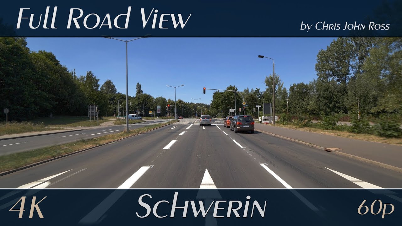 Schwerin, Germany: Zippendorf - An der Crivitzer Chaussee, B321 - 4K (UHD/2160p/60p) Video