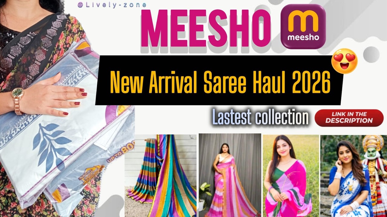 MEESHO New Arrival Saree Haul 2026 || Latest Party wear Collection | Honest review haul