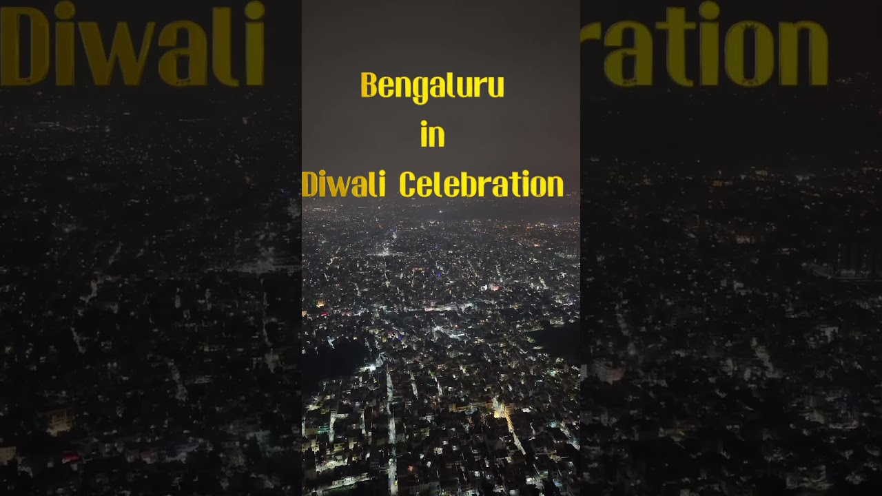 Bengaluru Diwali Celebration 2025 | Night Drone View of Namma Bengaluru Lights | India Festival