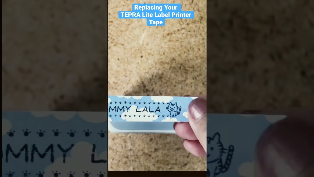 Super Easy Tape Replacement for Tepra Lite Label Printer #asmr  #shorts #tepra #labelingmachine