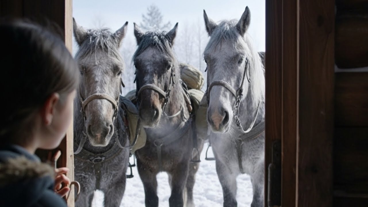 She Opened Her Door and Saw Three Frozen Horses – What Happened Next Made Millions Cry.