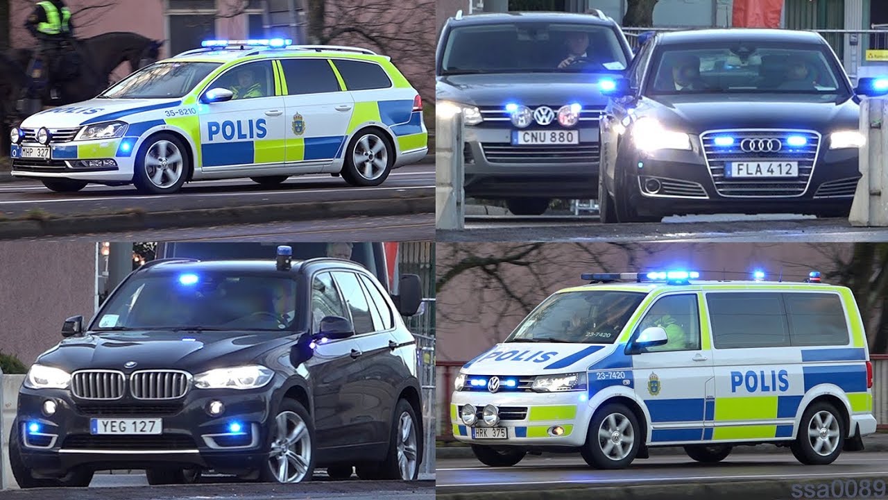 [EU Göteborg 2017] Swedish police escort heads of state and European Union officials part 2