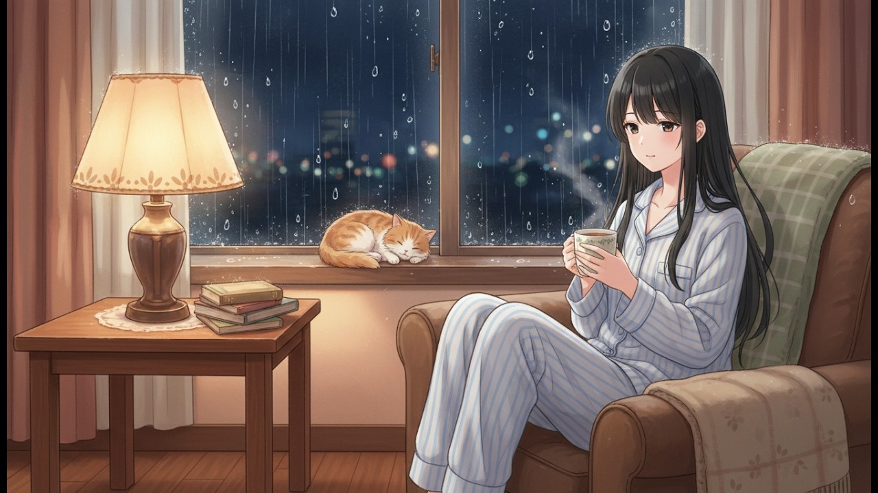 A Cozy Night for Healing | ASMR, ghibli style Vibes