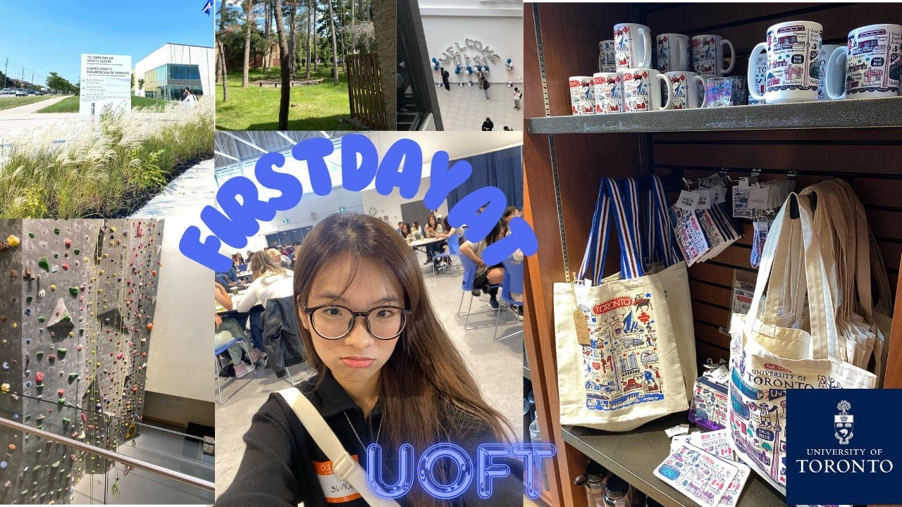 first day of school @uoftears (first lectures, gym, boba run, lab coat, etc.)