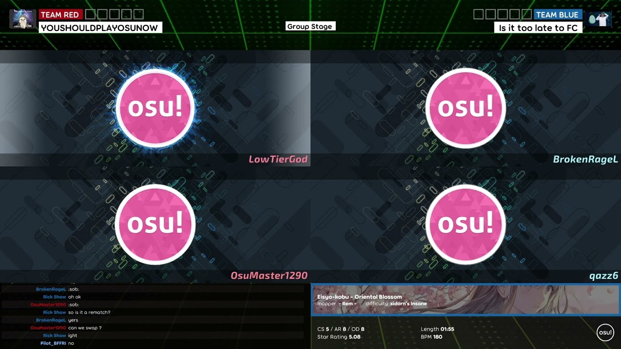 SASS - Group Stage - YOUSHOULDPLAYOSUNOW vs Is it too late to FC