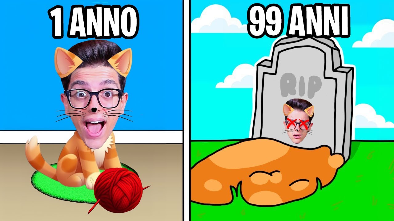 SIMULATORE VITA DA GATTO DA 0 A 100 ANNI!!