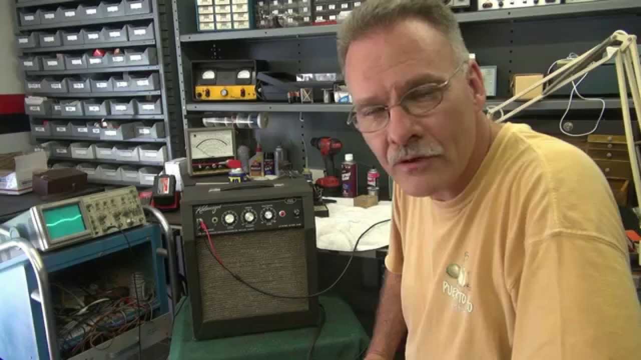 How to repair kalamazoo Model 2 Tube guitar amp Noise Hum by D-lab