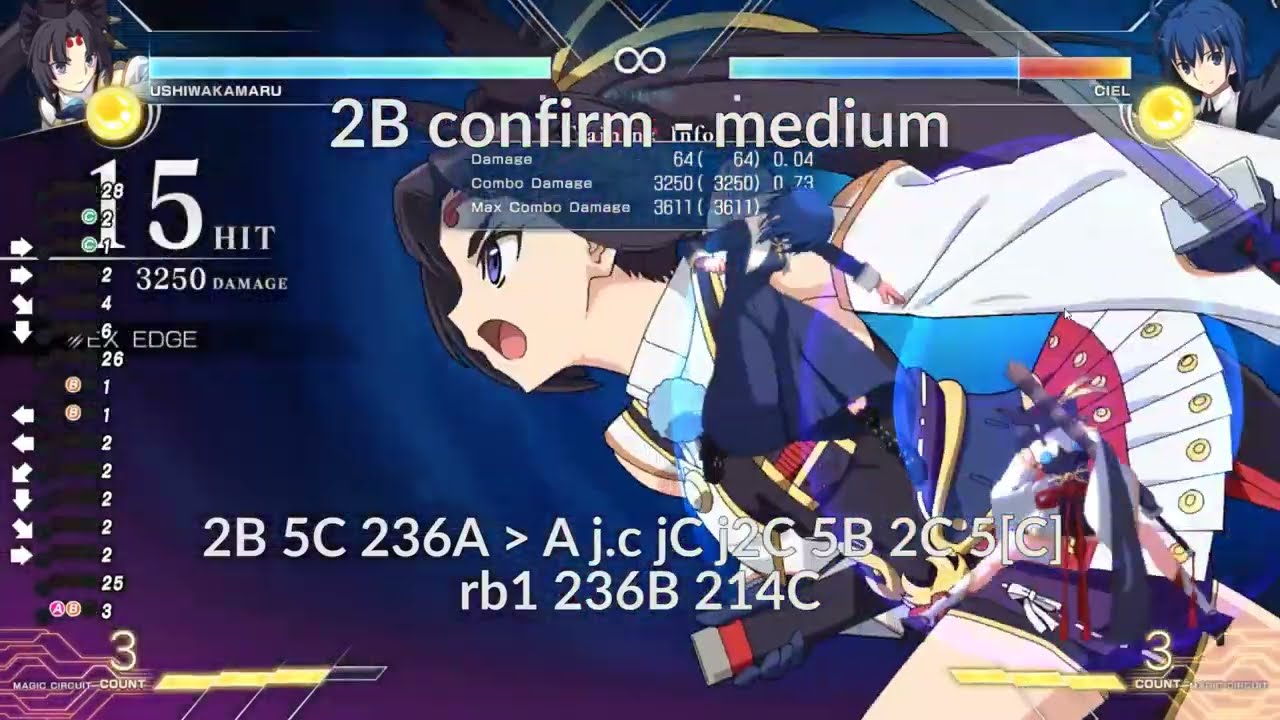 Ushiwakamaru (MBTL 1.4) week 1 bnb easy to intermediate combos