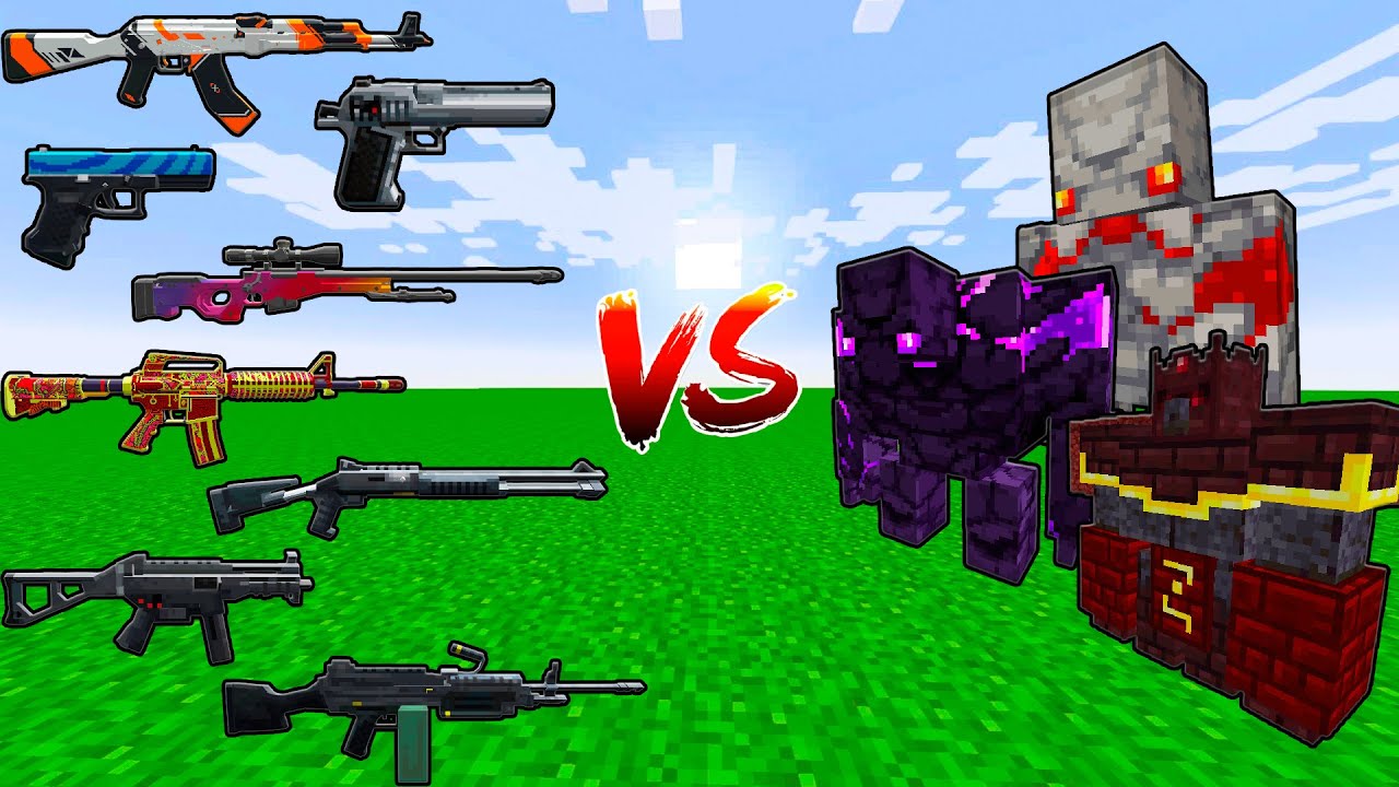 Which TaCZ Counter Strike 2 Gun Can Beat Golem Bosses In Minecraft?
