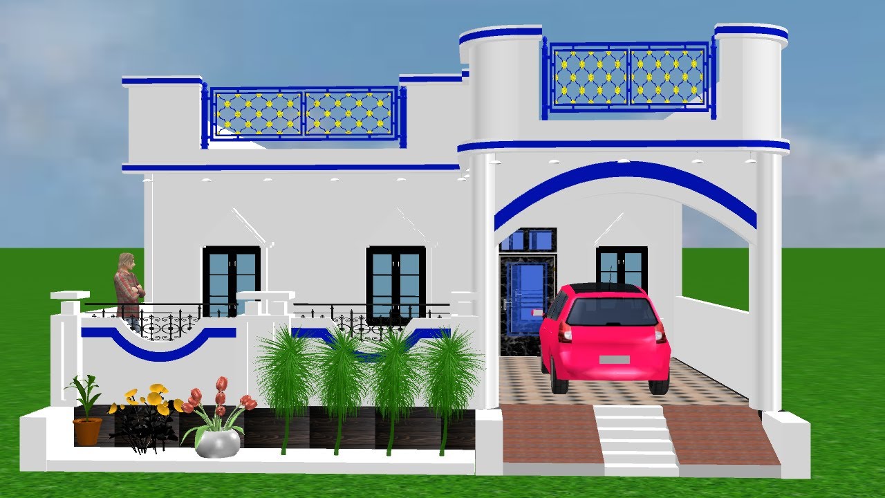 3 Bedroom House Design with Car Parking and Play Ground