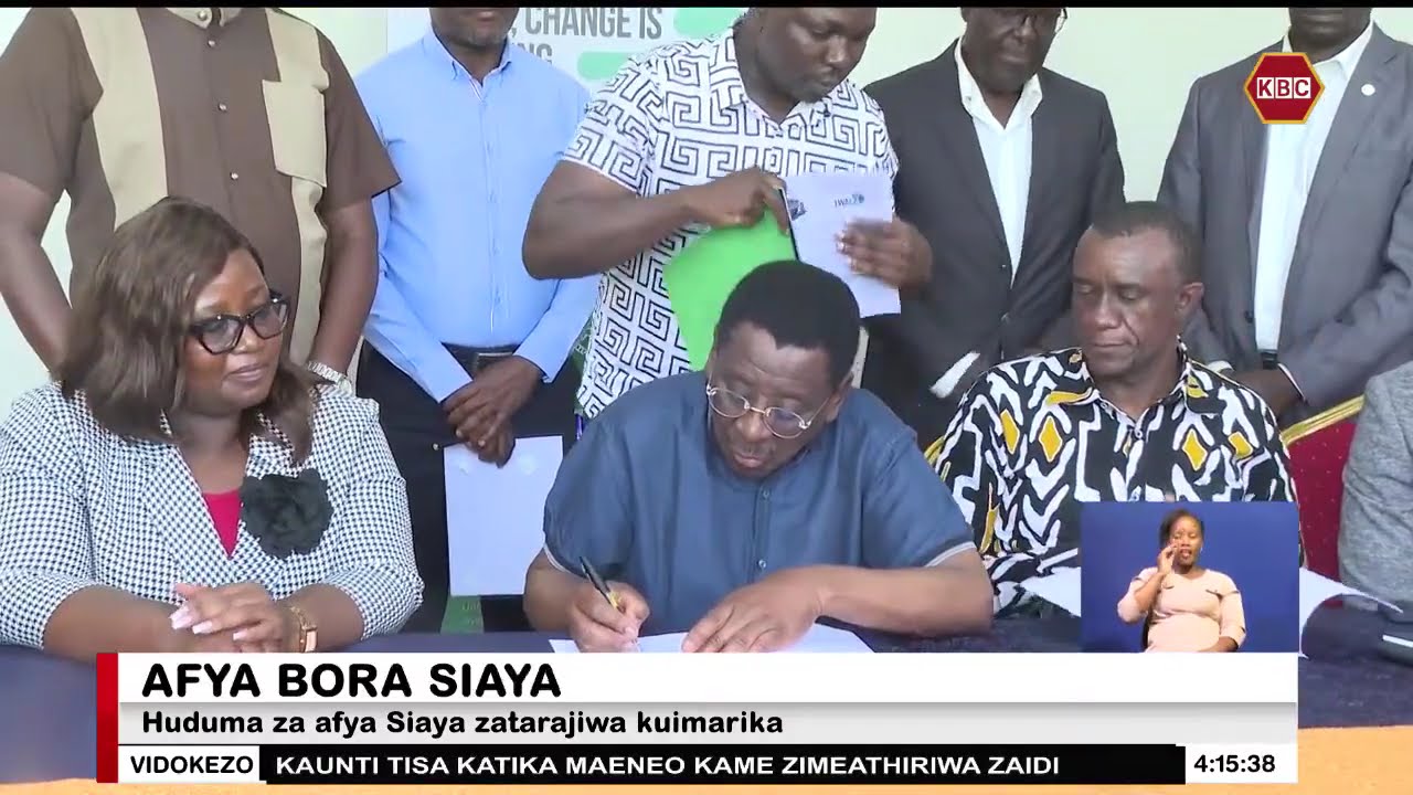 Huduma za afya Siaya kuimarika baada ya kaunti hiyo kusaini mkataba wa ushirikiano