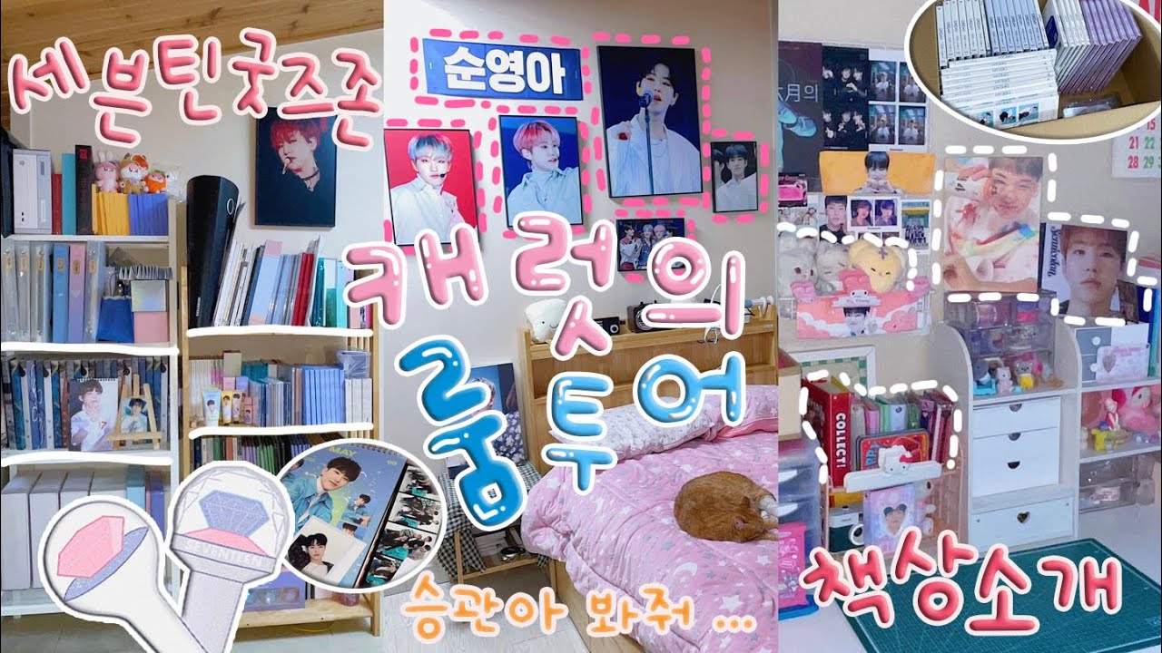 [캐럿 브이로그] 캐럿의 룸투어 💎 • 세븐틴 덕질존 소개 • 굿즈존 소개 • 책상 소개 • 덕후의 방 💗 • 방 여기 저기 세븐틴의 흔적이 있는 캐럿의 방 역대급임 …💎