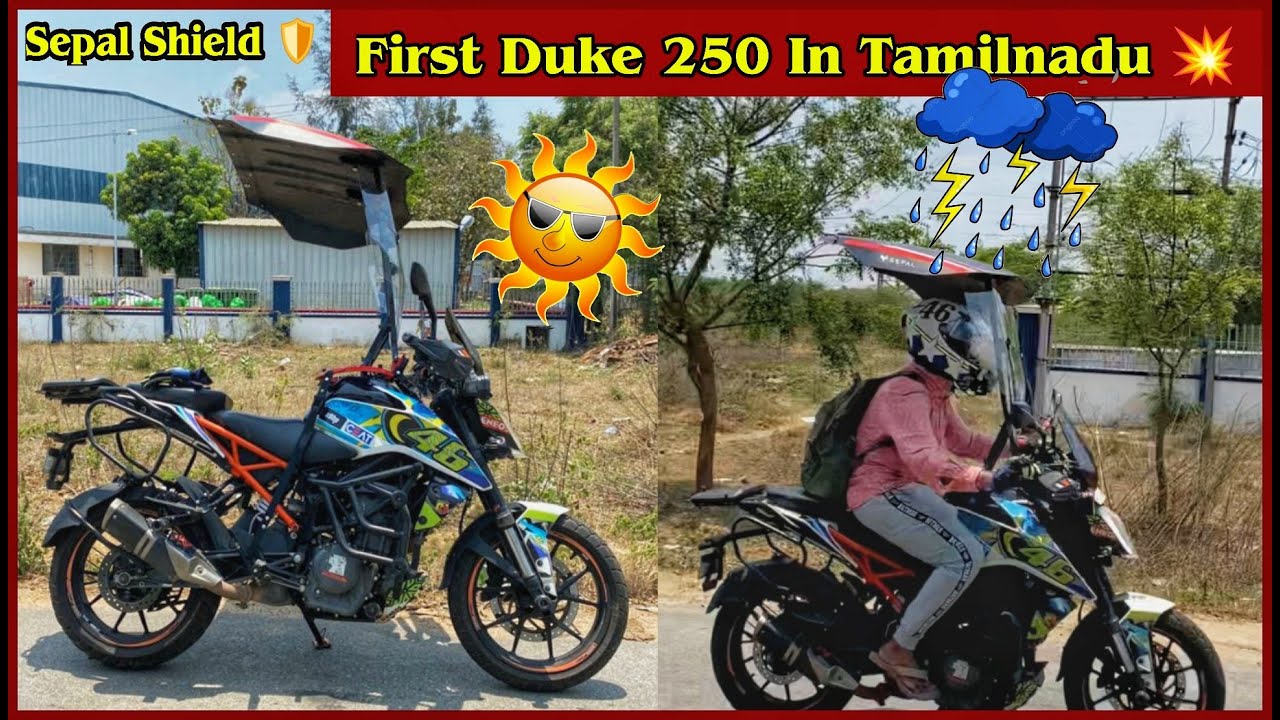No Problem During Summer & Rain Rides 🔥 - Installing Sepal Shield To Our Duke 250 | Enowaytion Plus