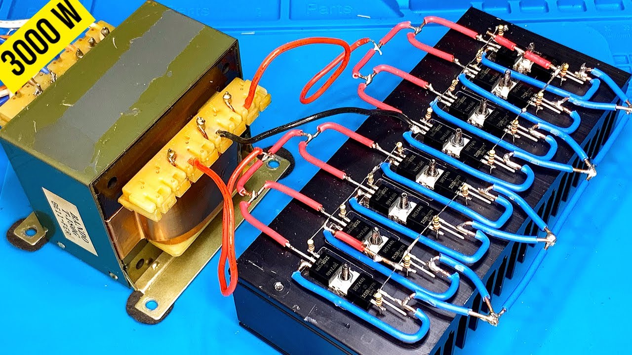 как сделать простой инвертор 3000W, синусоида, 16 mosfet, IRFz 44n