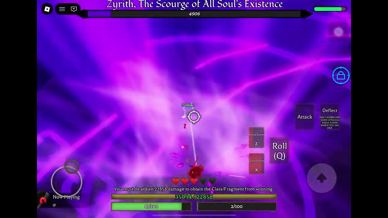 Highly epic Zyrith mobile solo (Something Boss Fights) [VOLUME WARNING]