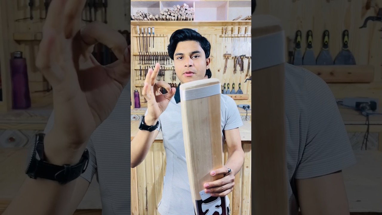 How to do bending in cricket bat | 😱 Like professional .