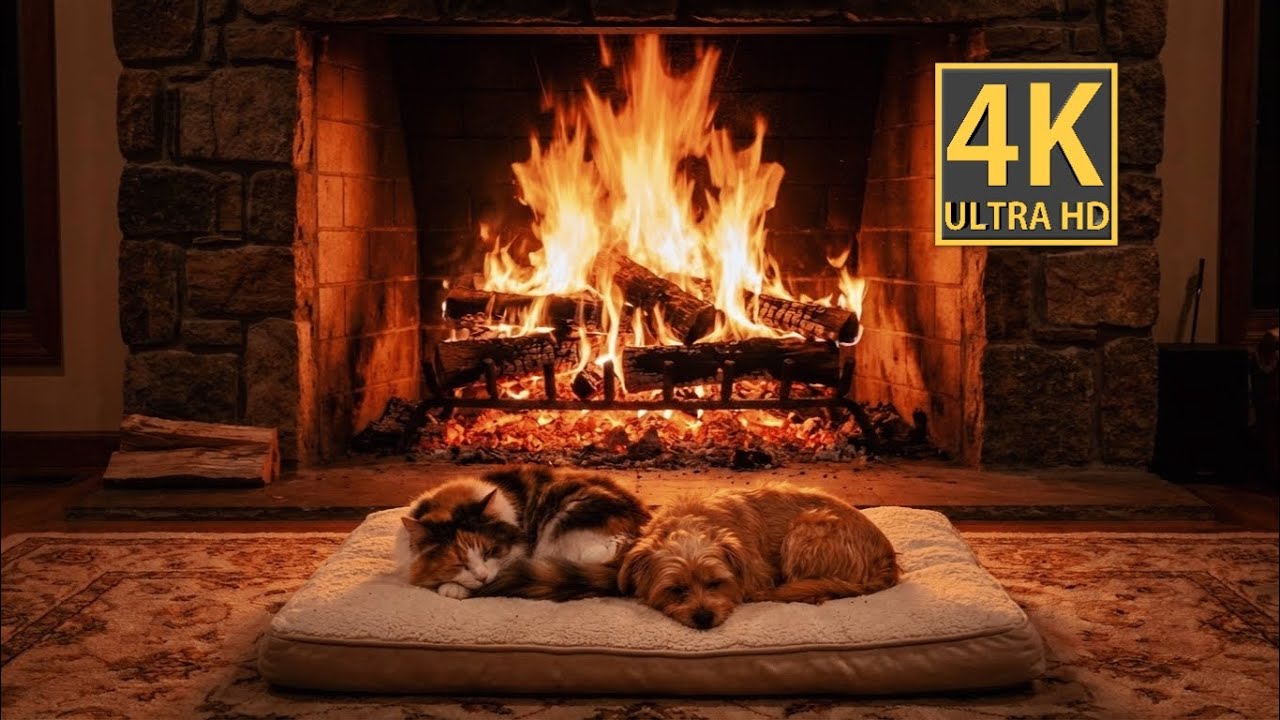 🔥 🔴 LIVE Warm Fireplace ASMR – Relaxing Crackling Fire for Sleep & Deep Focus (No Music)