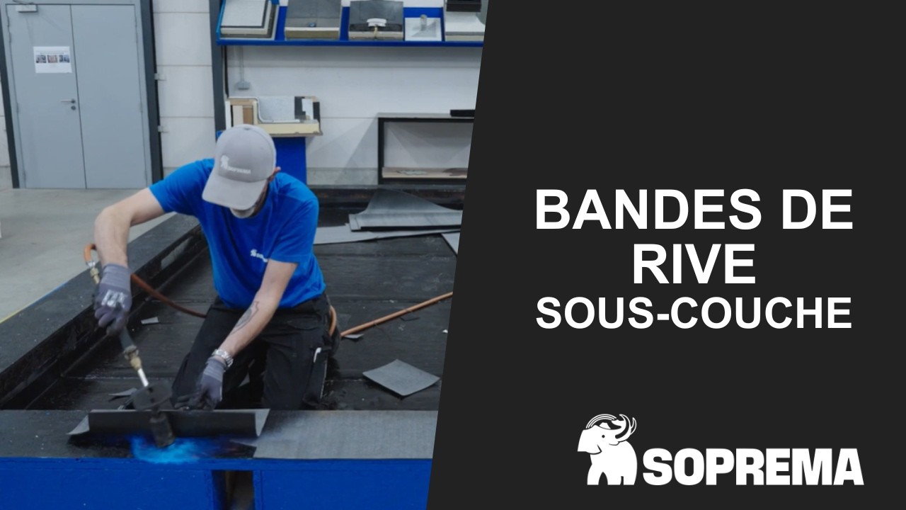 Pose des bandes de rive – Toiture plate | SOPREMA Belgique