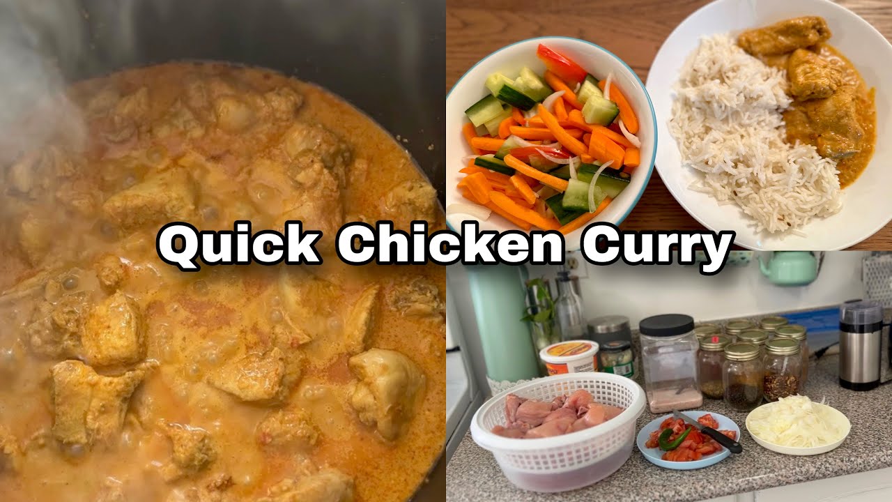 Pakistani Meal Prep- Cooking Easy Chicken Curry and Zeera Rice - Canada Vlog