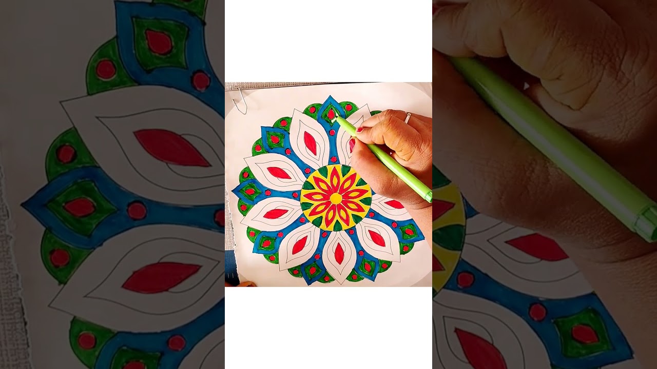 Mandala | Mandala Art Coloring | Satisfying Coloring | ASMR Coloring | Relax Coloring 