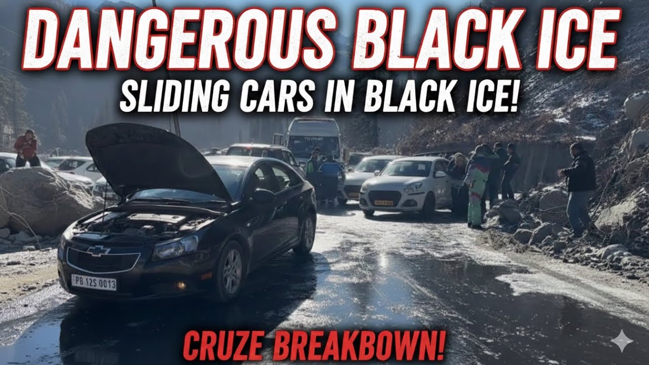 Black Ice में gadiyo की हालत ख़राब होगई | Solang Valley | Manali |