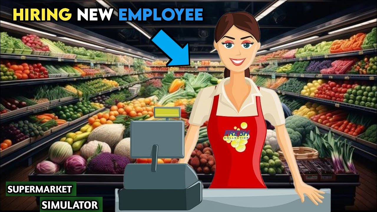 Hiring a new employee in supermarket simulator | Supermarket simulator gameplay | Basu gaming |