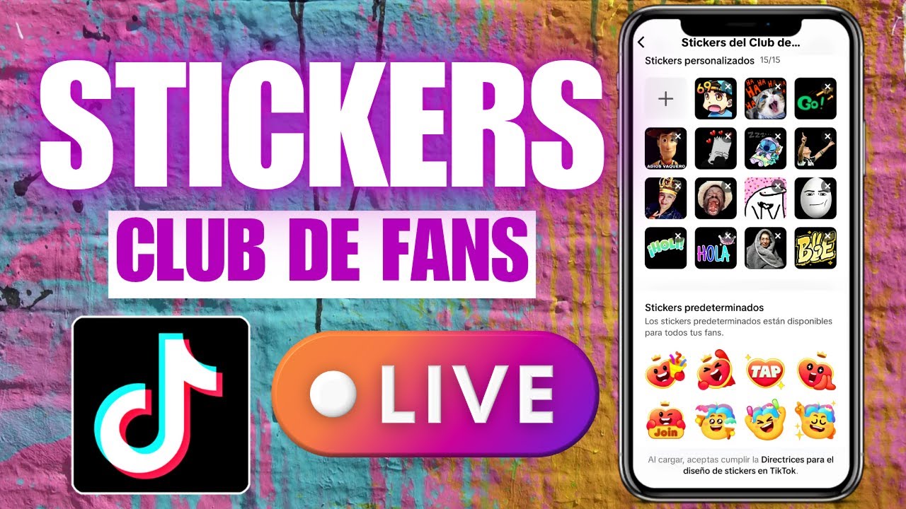 C&oacute;mo PERSONALIZAR mis STICKERS de CLUB de FANS TIKTOK | LIVE