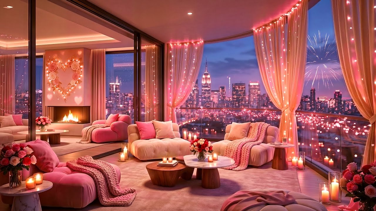 💗 Love Above The City 💗🌃 Spend a Romantic Night in a Luxury Penthouse | Jazz & Piano