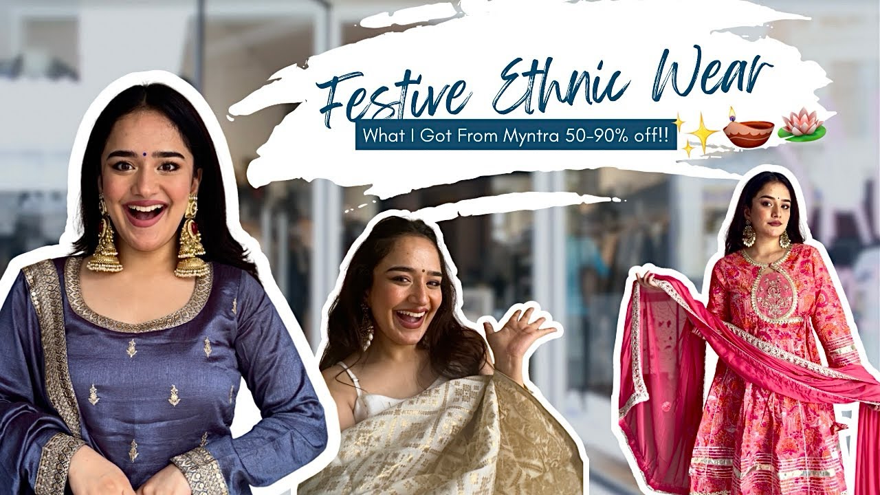 Huge MYNTRA Desi OUTFIT HAUL ✨ Festive Kurta Sets Try-On & Styling Ideas 😍