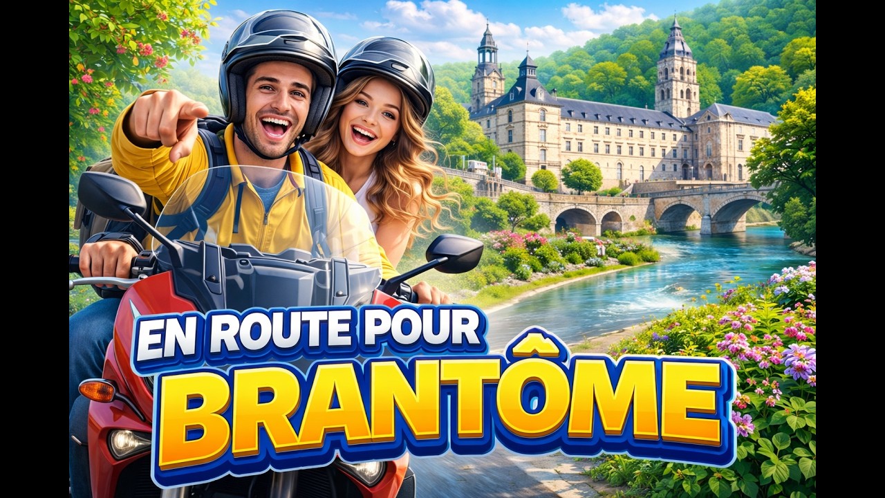 En route pour Brantôme à moto.