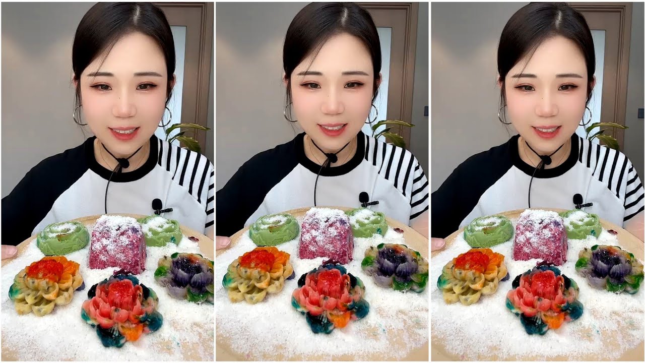 ASMR ICE EATING with MILK POWDER and PASSION FRUIT