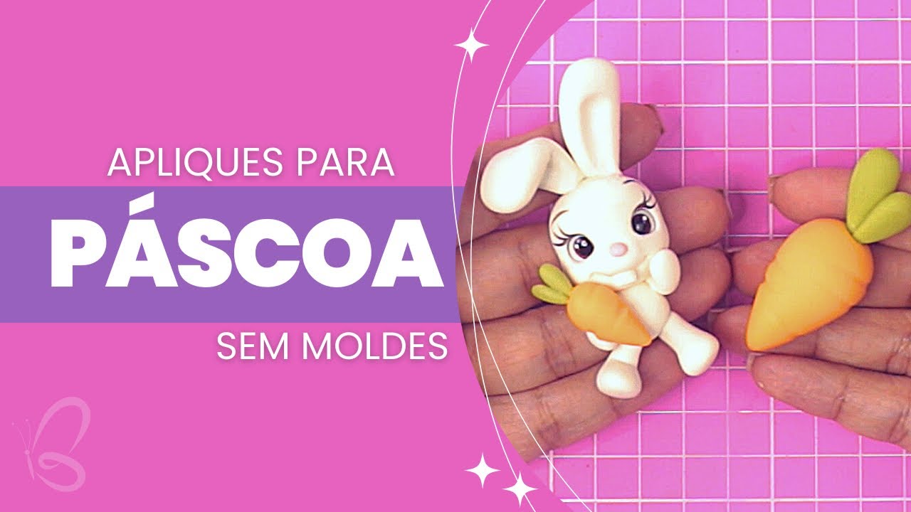 Como fazer APLIQUES para PÁSCOA em Biscuit | Sah Passa o Passo