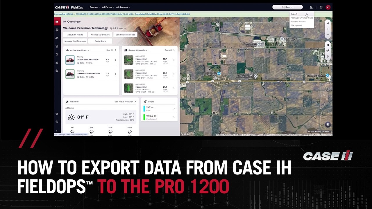 Exporting Data from FieldOps to the Pro 1200