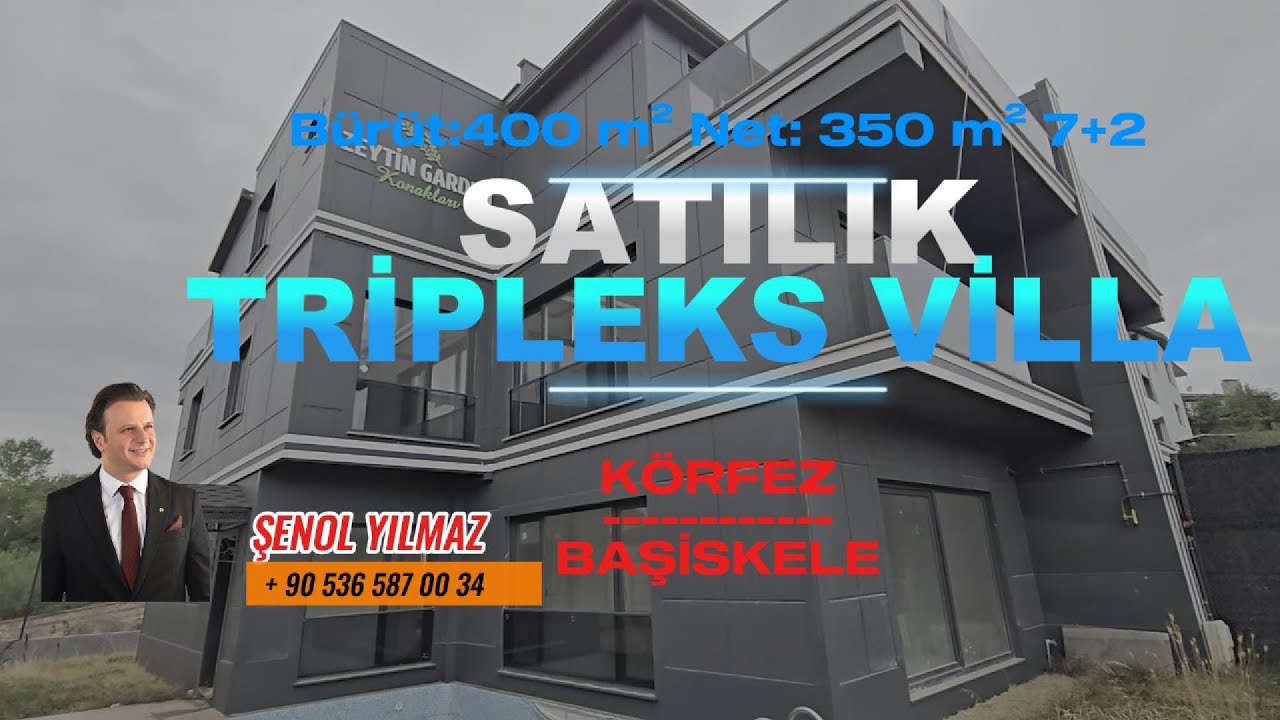 BAŞİSKELE'DE 7+2, 2 TERAS, HAVUZLU, JAKUZİ ODALI, 5 BANYOLU SATILIK VİLLA