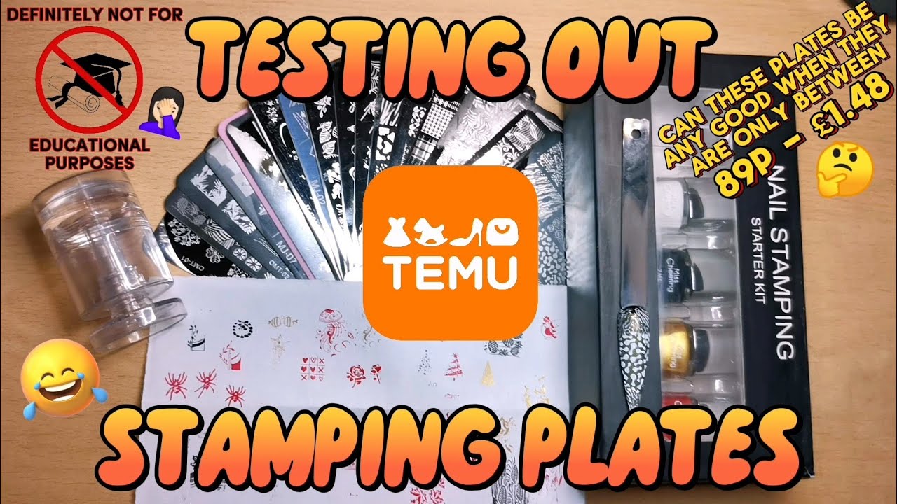 ARE CHEAP TEMU NAIL STAMPING PLATES ANY GOOD? DO THEY WORK? Lets find out! ft beginner stamping kit