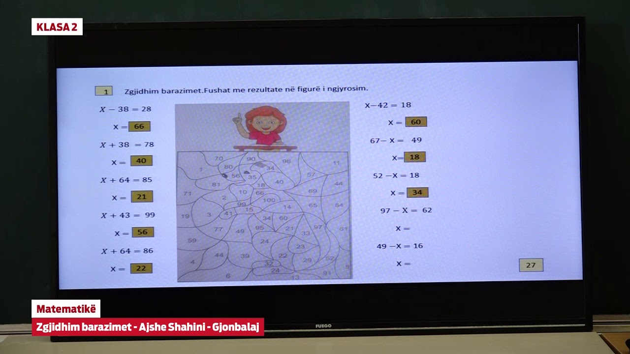 e Mesimi Klasa 2 - 2547 Matematikë - Zgjidhim barazimet