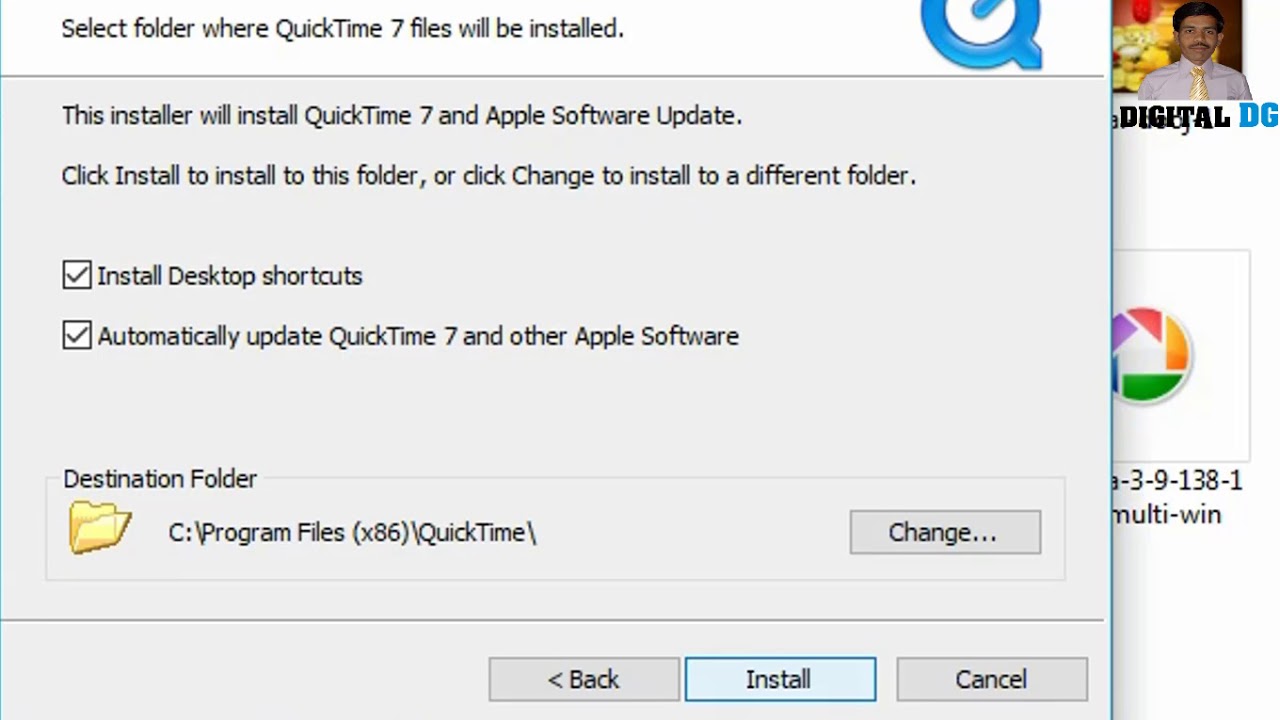 Download Quick Time Player for Windows from Apple Store