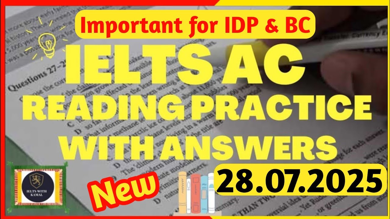 Academic Reading IELTS Practice Test with answers| 28.07.2025 | IELTS Reading Academic Practice Test