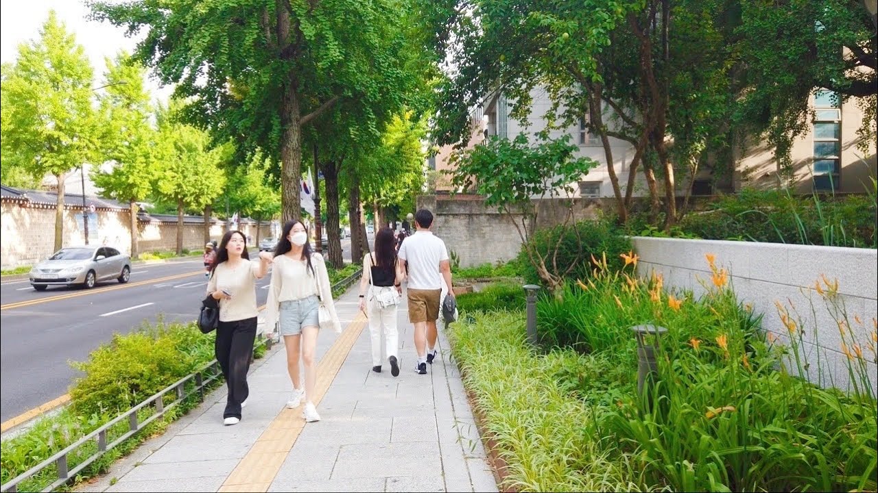 [4K] Walk to Blue House road Hyoja-dong near Kyungbokgung