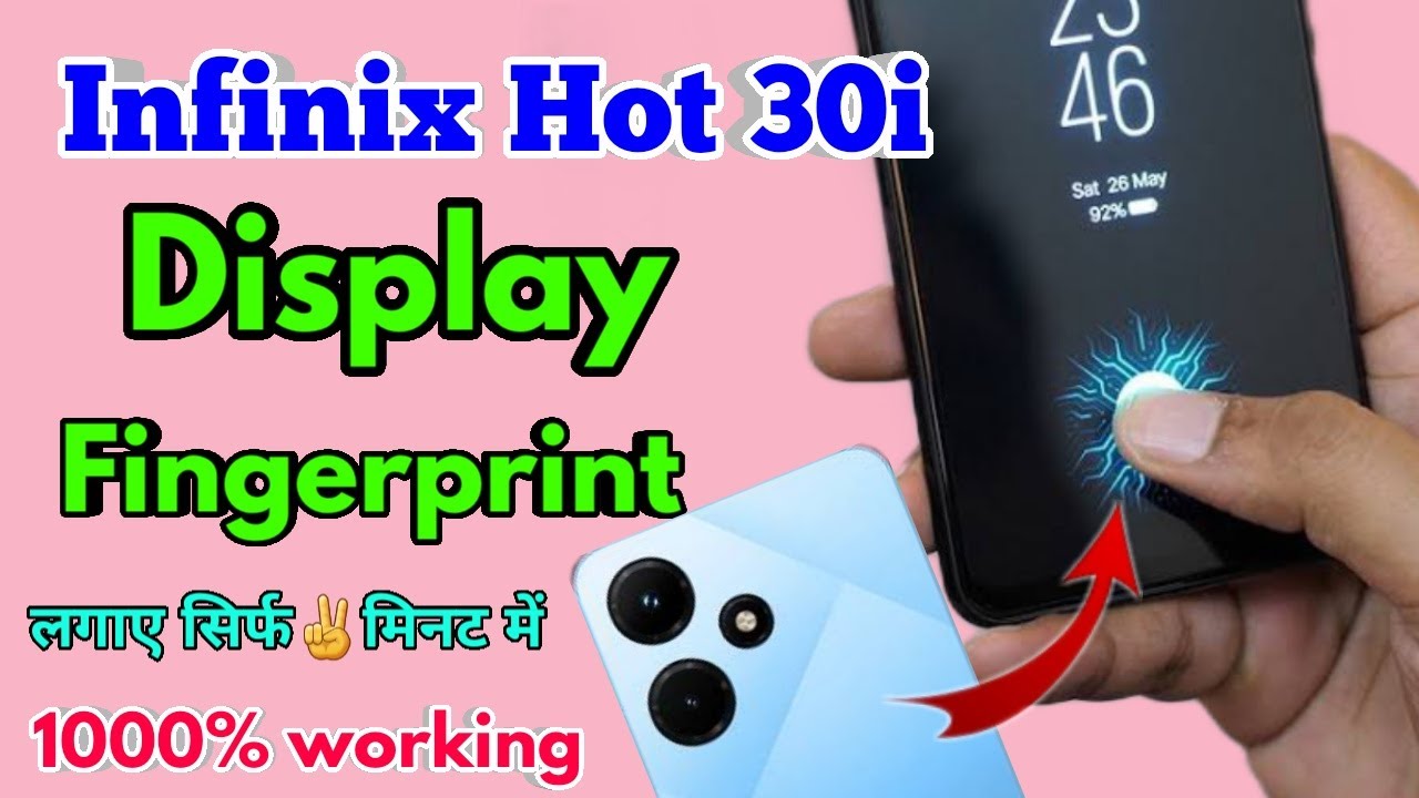 how to display fingerprint lock infinix hot 30i, infinix hot 30i fingerprint lock