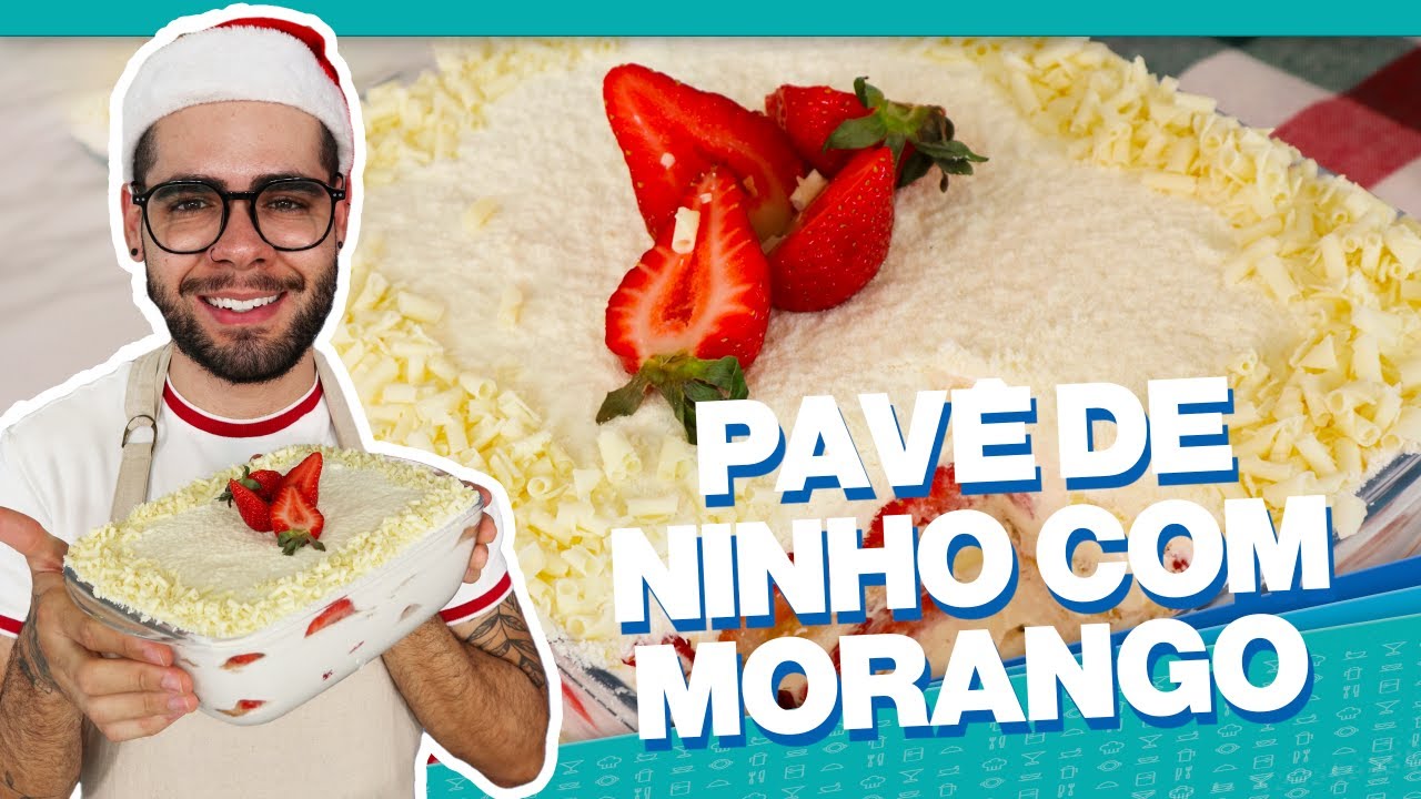 A SOBREMESA QUE NÃO PODE FALTAR NA MINHA CEIA DE NATAL | PAVÊ DE LEITE NINHO COM MORANGO