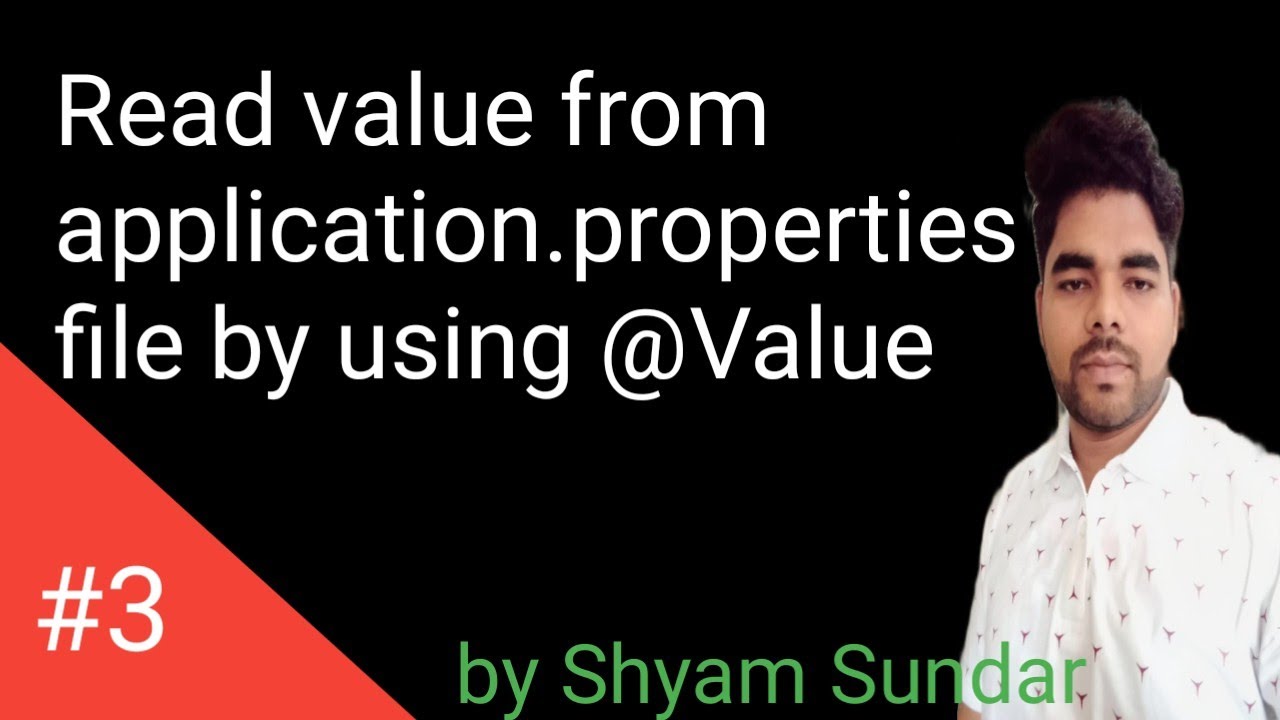 Read value from application.properties file by using @Value || Shyam Sundar