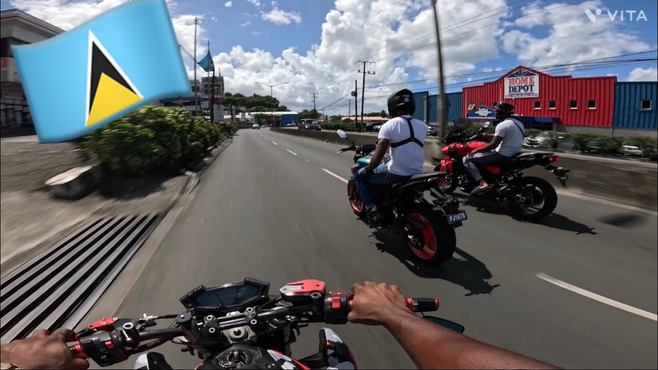 TRACER 900 GT, Z800, MT-07 & AKT Dragon First Group Ride🇱🇨[4K] | Tropical TED