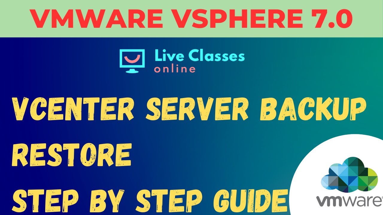 How to configure vCenter Server Backup & Restore Step by Step Guide ! VMware Live Class .