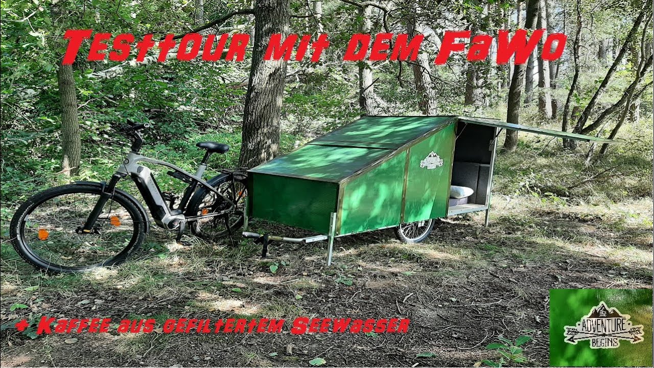 Testtour mit dem Fahrrad Wohnwagen / Bike Camper / Test tour by bike caravan