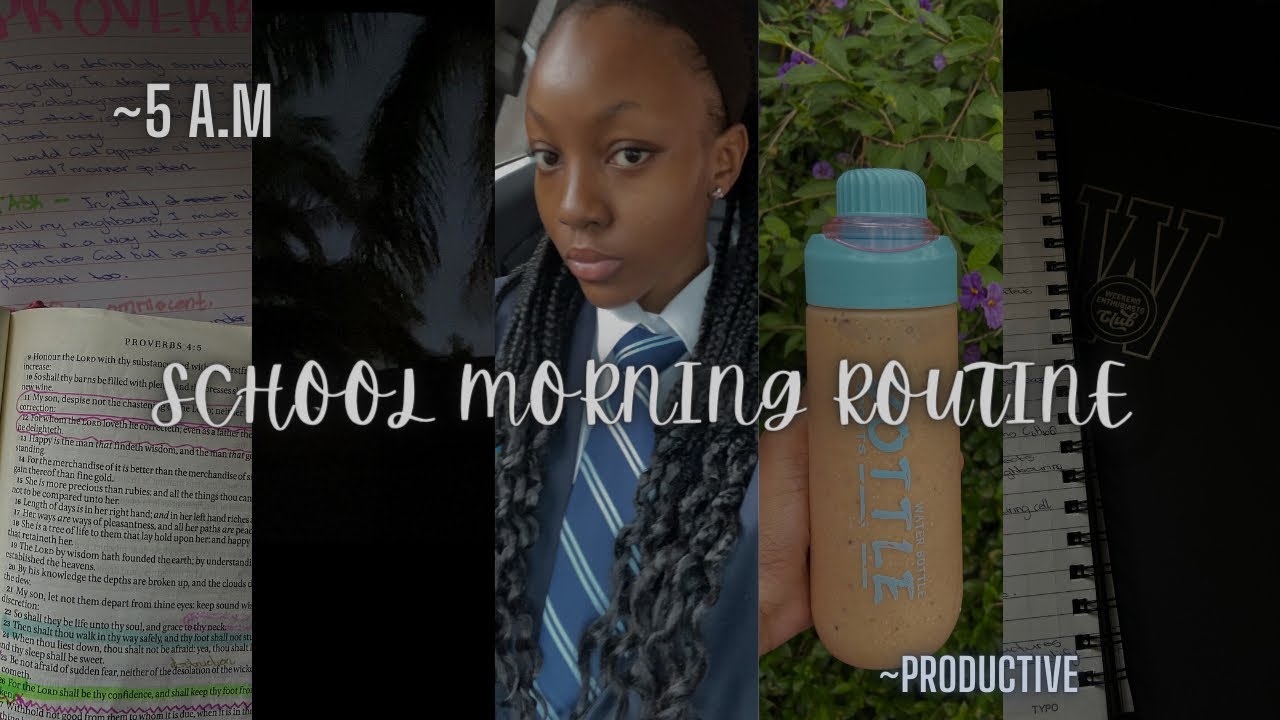 My 5a.m School Morning Routine | Chill,Aesthetic,Realistic routine