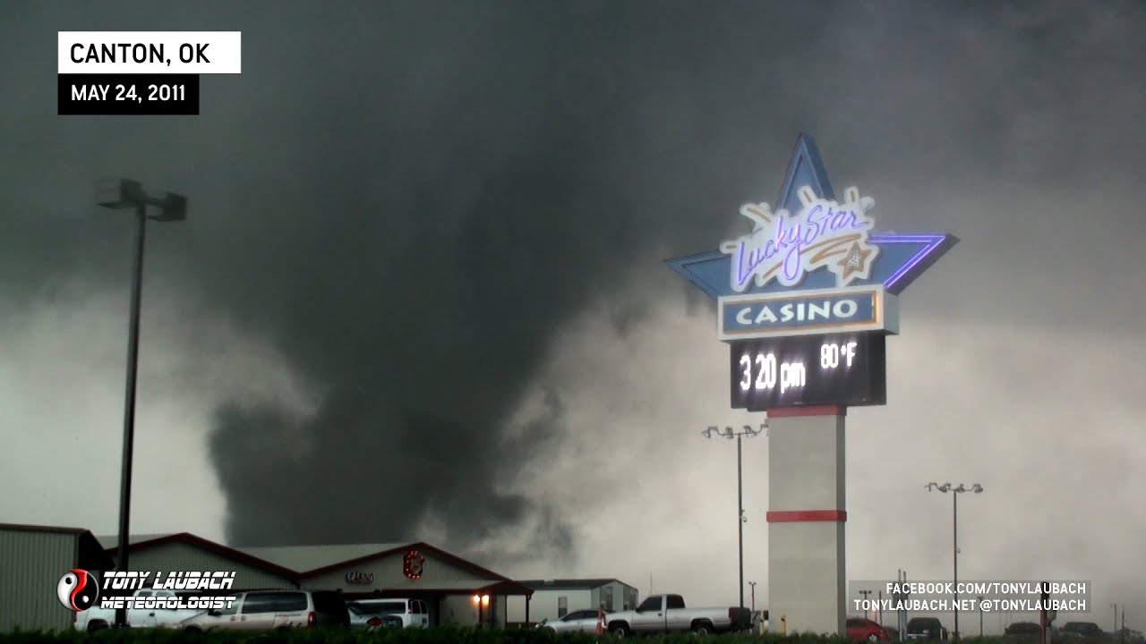 Monster Tornado Misses Casino and Plows Over Oklahoma Lake