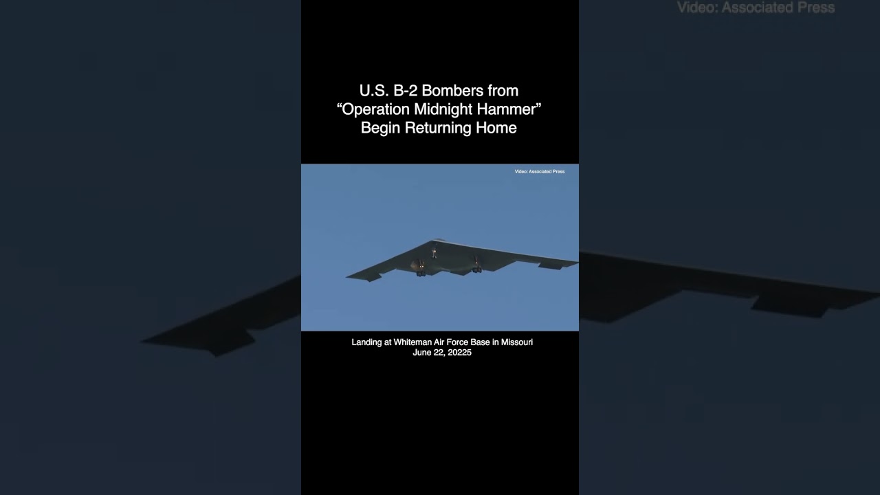 U.S. B-2 Bombers Begin Returning Home from 